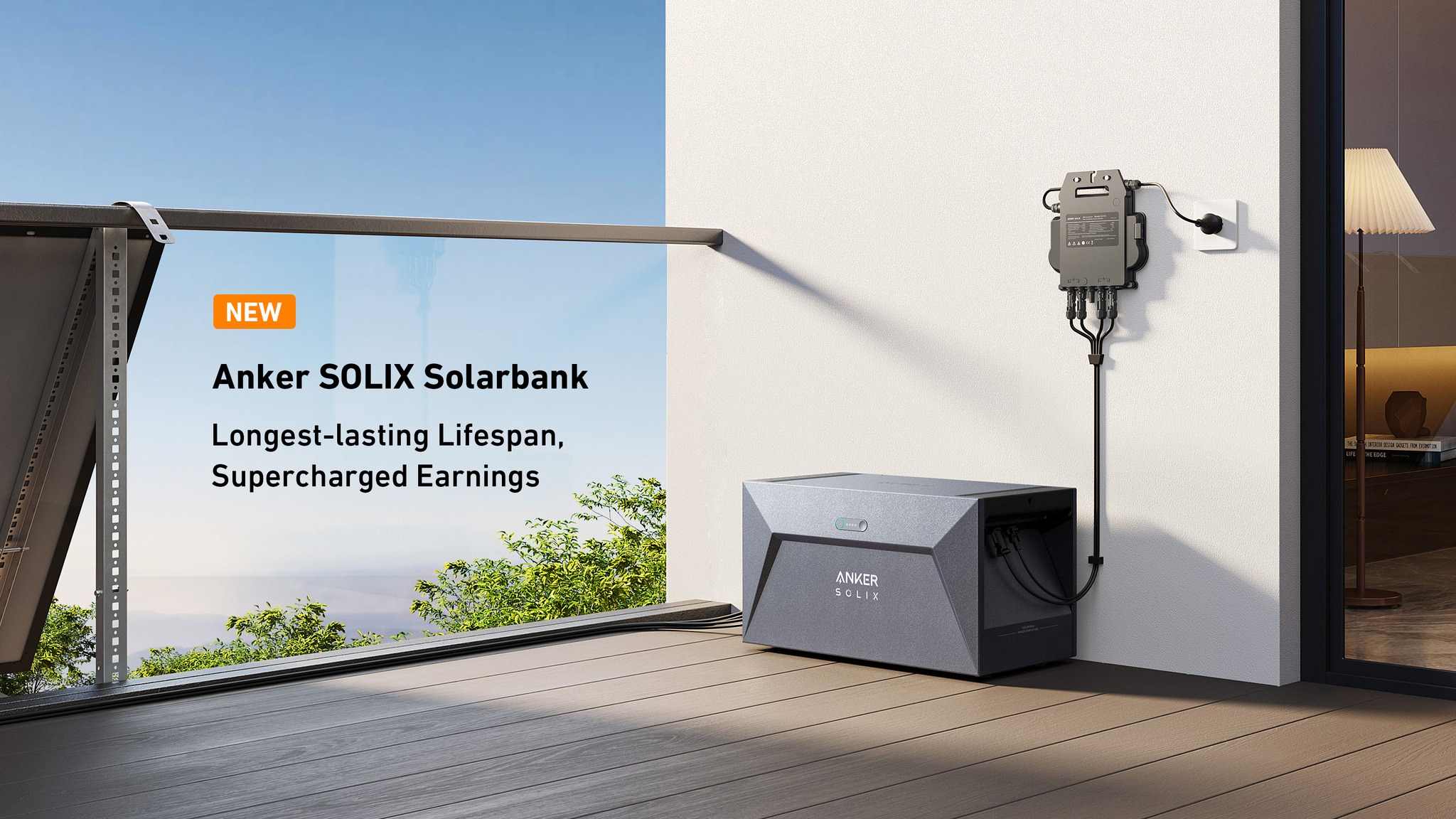 Batterie de balcon Anker Solarbank E1600 dans l'entrepôt européen